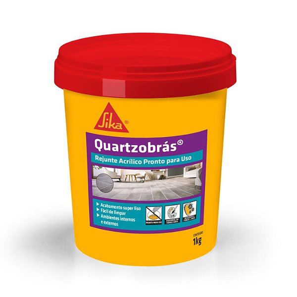 Rejunte Acrílico Quartzobrás - Vermelho Rubi 1kg