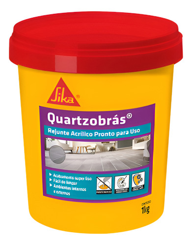 Rejunte Acrílico Quartzobrás - Cinza Koori 1kg