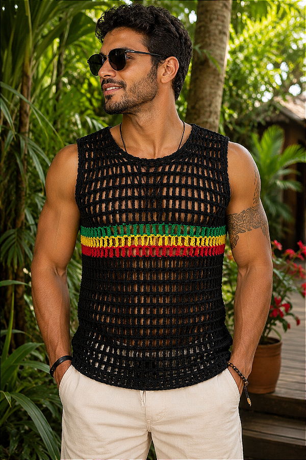 Camisa Masculina Reggae Preta M
