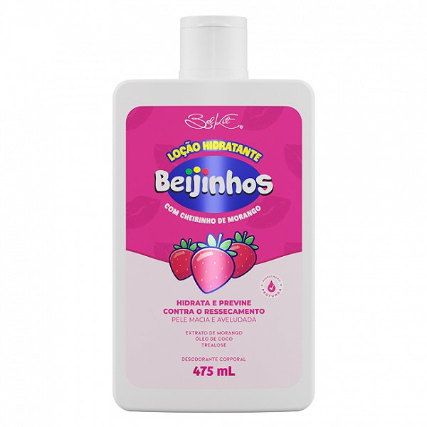 Loção Hidratante Beijinhos Morango 475ml