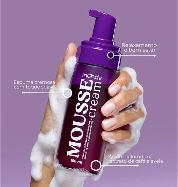 Sabonete Facial Mousse Cream Mahav 150 ml