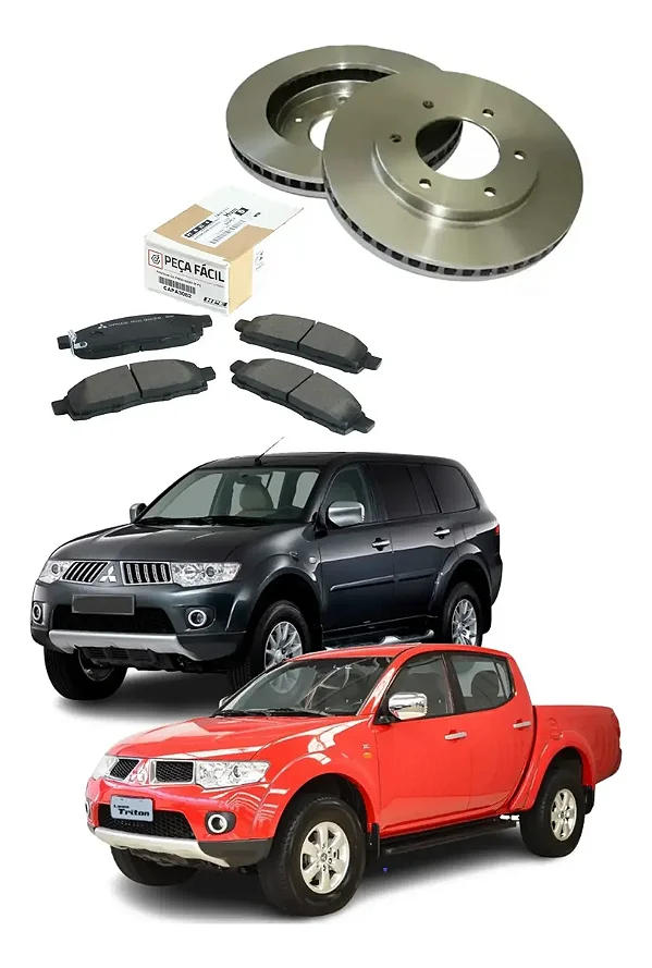Kit Discos + Pastilha Diant Mitsubishi Triton +pajero