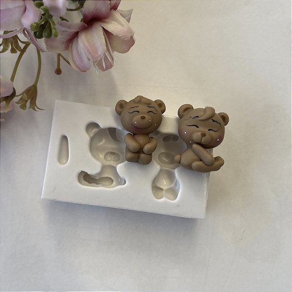 Molde de Silicone Dois Ursinhos 013