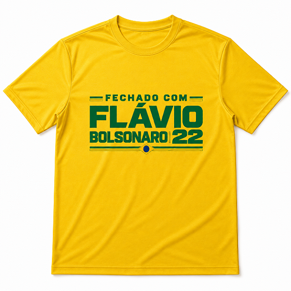 Camiseta Fechado com Flávio Bolsonaro Unissex