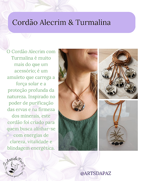 Cordão Alecrim & Turmalina