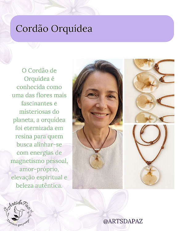 Cordão Orquídea Branca