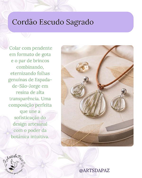 Conjunto Força & Proteção | Biojoia Espada-de-São-Jorge