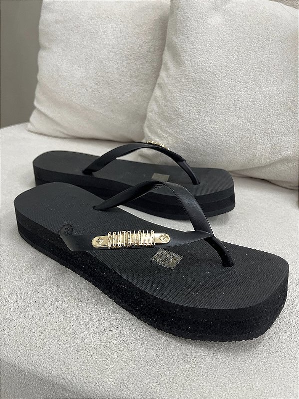 Chinelo Feminino Santa Lolla Preto