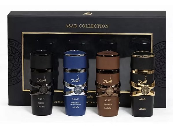 Kit asad Eau de Parfum Lattafa - 25ml cada - masculino