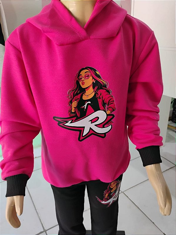 Conjunto Moletom com Capuz Feminino Infantil