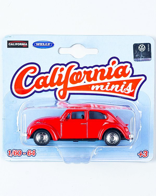 California Minis - Volkswagen Beetle (Fusca) - Vermelho 1:64