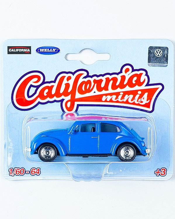 California Minis - Volkswagen Beetle (Fusca) - Azul 1:64