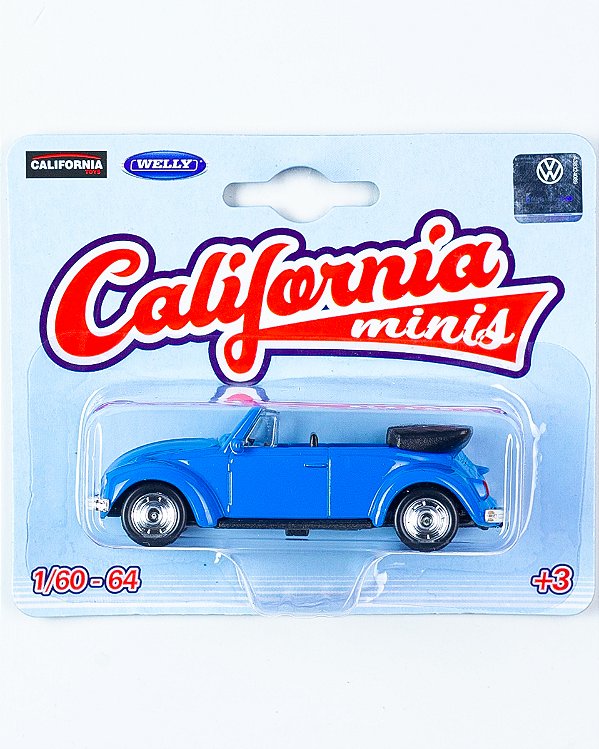 California Minis - Volkswagen Beetle (Fusca) Convertible - Azul 1:64