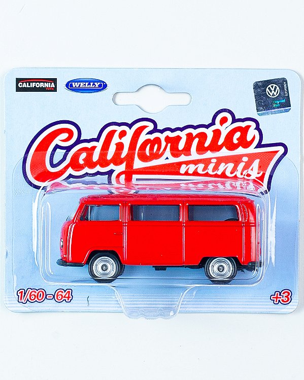 California Minis - Volkswagen Kombi T2 - Vermelho 1:64