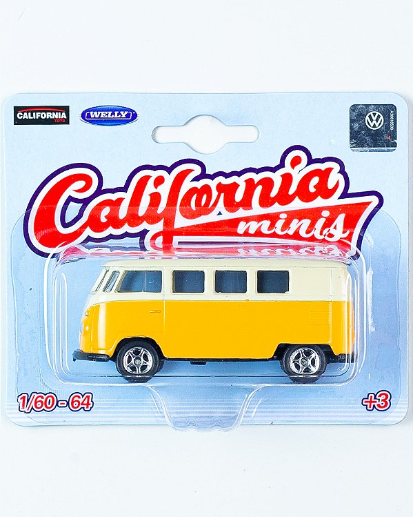 California Minis - Volkswagen Kombi T1 - Amarelo 1:64