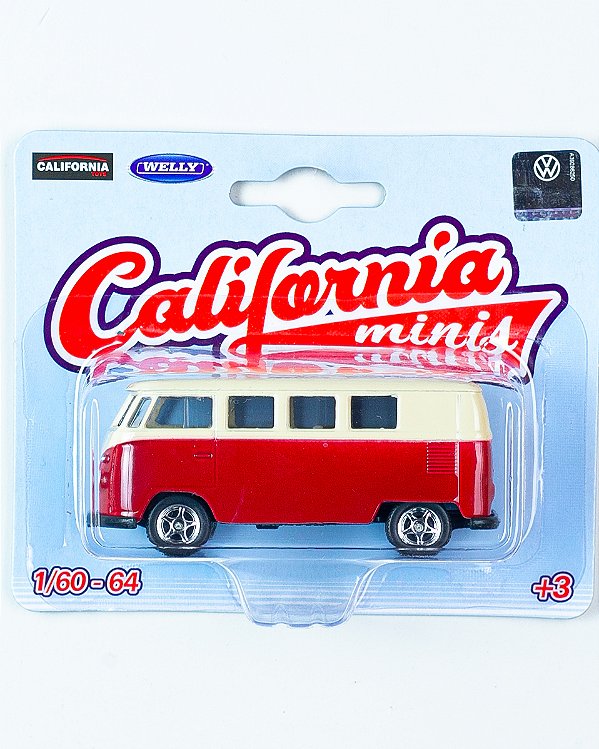 California Minis - Volkswagen Kombi T1 - Vermelho 1:64