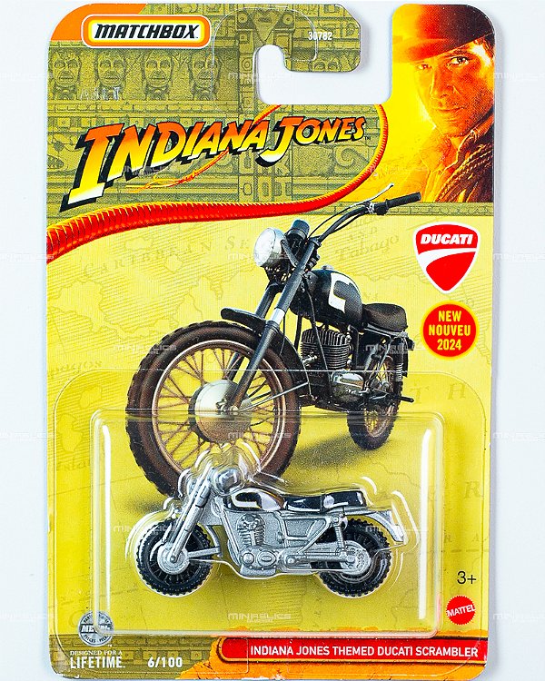 Matchbox Indiana Jones Themed Ducati Scrambler HVL10 2024 1:64