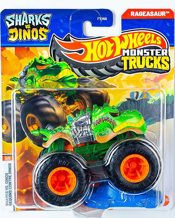 Hot Wheels Monster Trucks Rageasaur - Shark VS Dinos JCD74 1:64