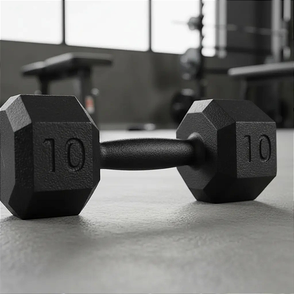 Par de Halteres Sextavados 4kg, 5kg, 7,5kg e 10kg para Musculação e Treino Funcional