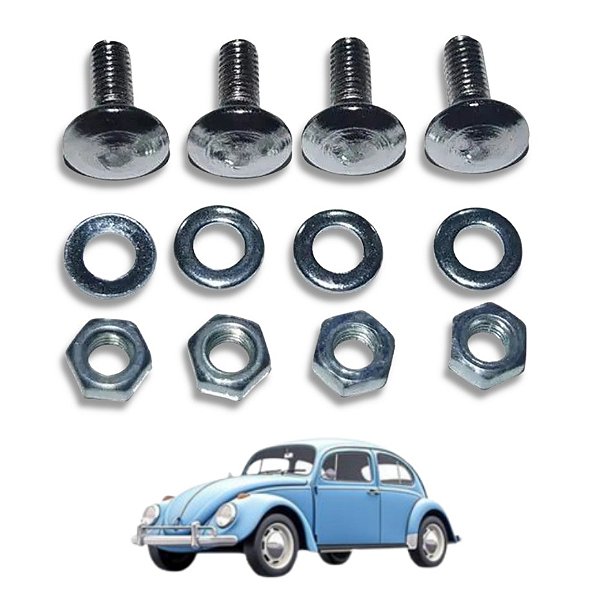 Parafuso Cromado Parachoque Fusca 80/87 $ peças com Porca e aruela