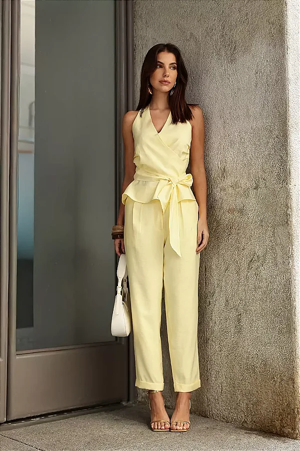 Calça Manuela Amarela