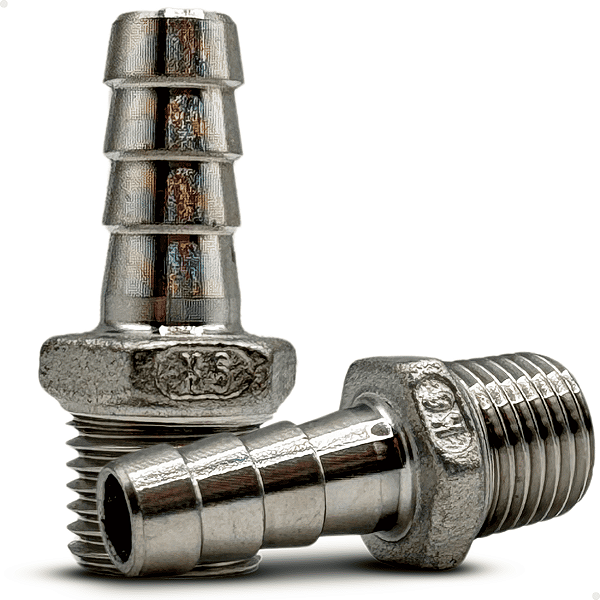 Conexão Inox 316 Espigão 1/4" - Rosca 1/8" BSP