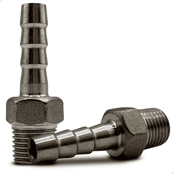 Conexão Inox 304 Espigão 1/4" - Rosca 1/4" BSP