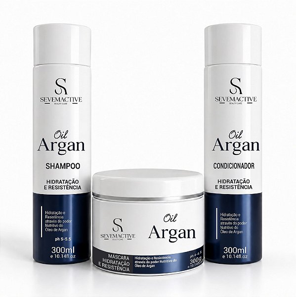 KIT HOMECARE ARGAN SHAMPOO 300ML + COND 300ML + MÁSC 300G