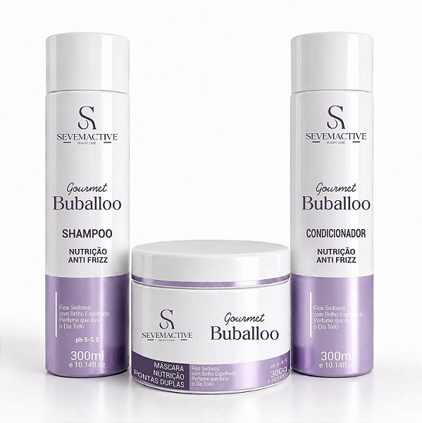KIT HOMECARE BUBALLO SHAMPOO 300ML + COND 300ML + MÁSC 300G