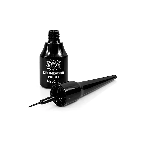 Delineador Liquido Preto 6ml Super Poderes