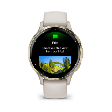 Relógio Garmin Venu 3S Marfim com dourado PN: 010-02785-04