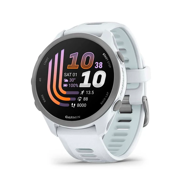 Relógio Garmin Forerunner 170 Music Marfim e Azul Nuvem