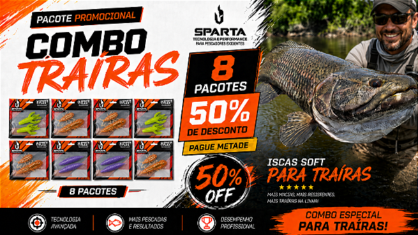 COMBO TRAÍRA — 8 pacotes pelo preço de 4 - 50%OFF + FRETE GRÁTIS