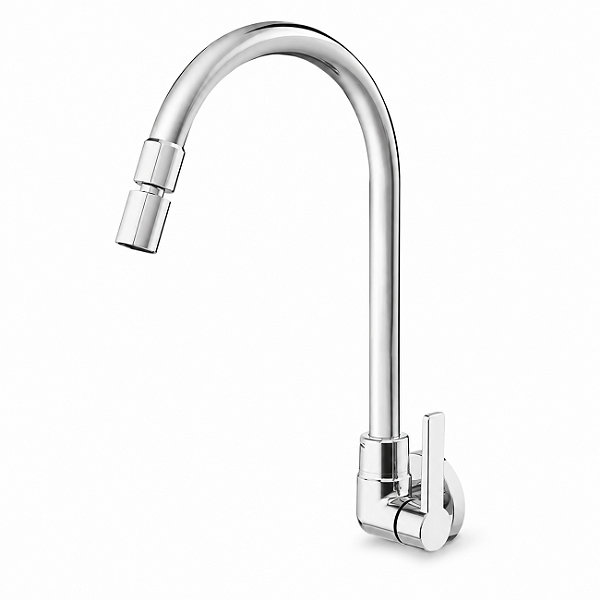 Torneira para Cozinha de Parede Docol Gali Bica Alta Giratória 360° Cromada – 00801406