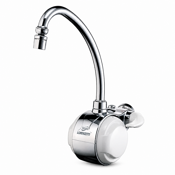 Torneira Elétrica de Parede Lorenzetti Versátil 220V 5500W Branco e Cromado