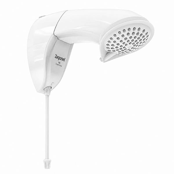 Ducha Eletrônica Zagonel ND Branca 7.700W 220V com Controle de Temperatura