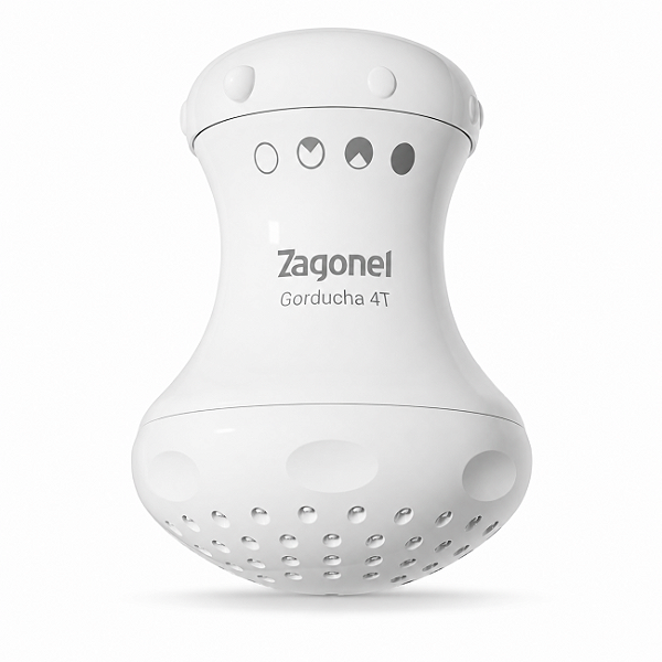 Ducha Elétrica Zagonel Gorducha 4 Temperaturas Branca 5.450W 127V