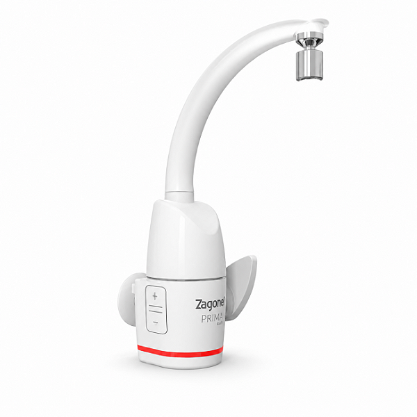Torneira Eletrônica Zagonel Prima Touch Parede ou Bancada Branca 5.500W 220V