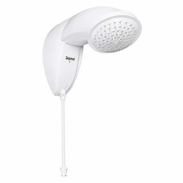 Ducha Eletrônica Zagonel ND Branca 5.500W 127V com Controle Gradual de Temperatura