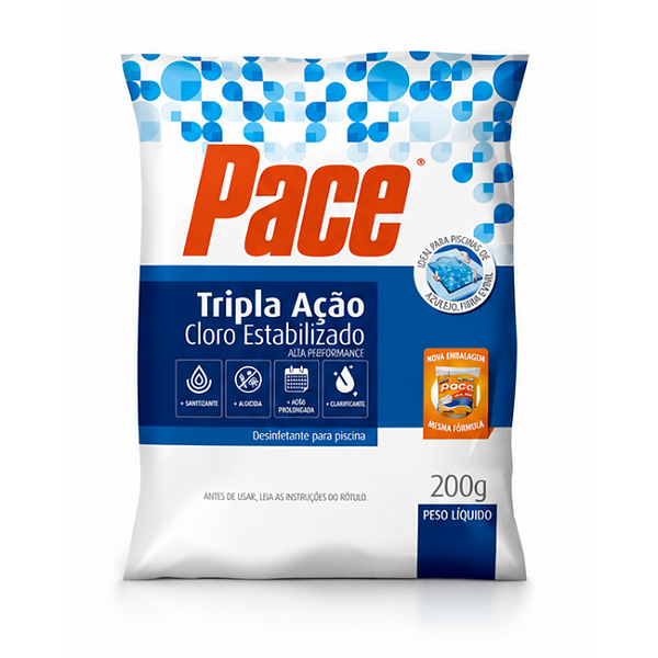 Cloro Flutuante para Piscina HTH Pace Tripla Ação 200g Pastilha Estabilizada