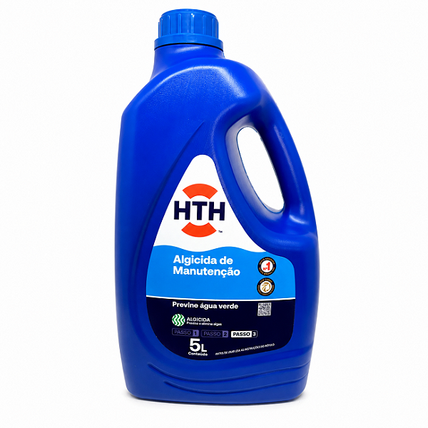 Algicida de Manutenção HTH 5 Litros Previne Água Verde para Piscinas