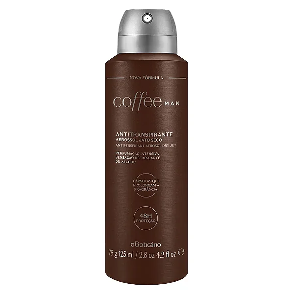 Desodorante Antitranspirante Aerosol Coffee Man 75G/125Ml