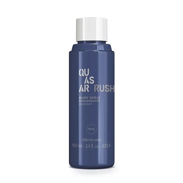 Refil Body Spray Quasar Rush Desodorante 100Ml