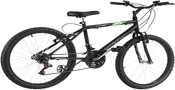 Bicicleta de Passeio Ultra Bikes Esporte Aro 24 Reforçada Freio V-Brake – 18 Marchas Preto Fosco, BM24-01PTF