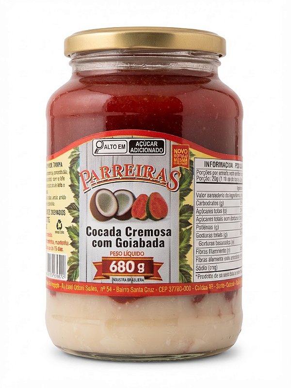 Cocada Cremosa com Goiabada Parreiras