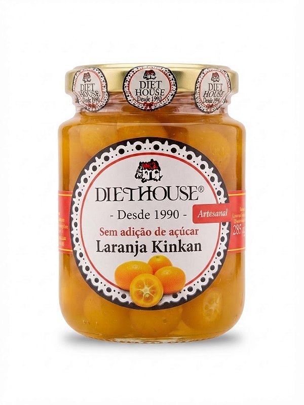 Doce de Laranja Kinkan em Calda Sem Adição de Açúcar Diet House 250g