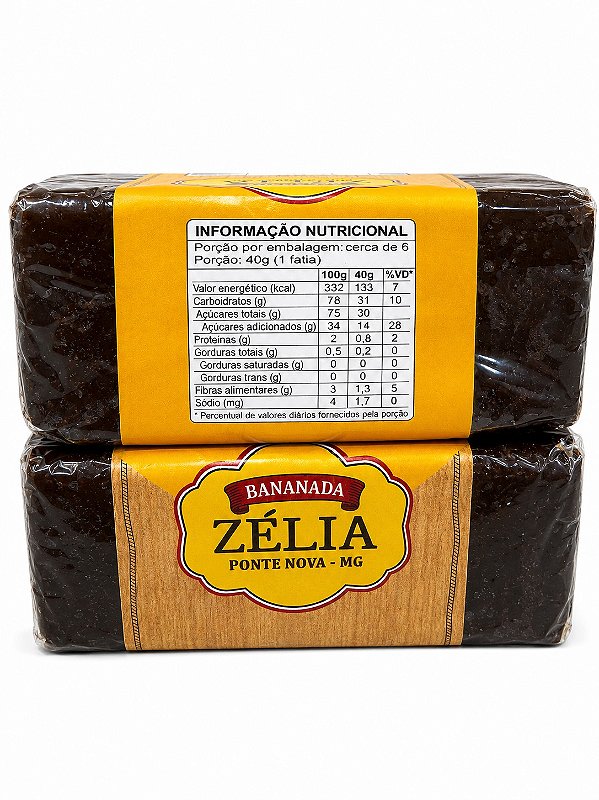 Bananada Zélia Ponte Nova MG 240g – Doce de Banana Tradicional