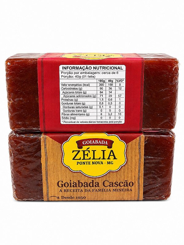 Goiabada Cascão Zélia 240g – A Receita da Família Mineira