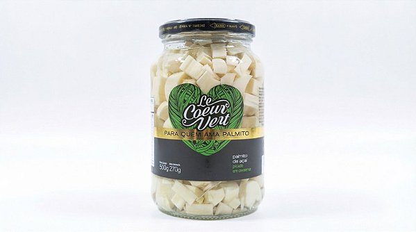 PALMITO DE AÇAÍ PICADO LE COEUR VERT 500g