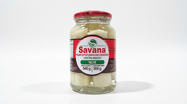 PALMITO DE PUPUNHA TOLETE SAVANA 540g